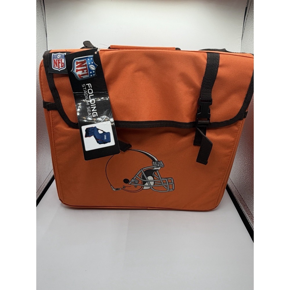 Cleveland Browns NFL Seat Cushion  Folding Stadium Chair NEW Black And Orange